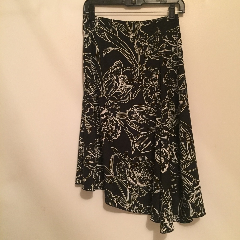 NWOT SISLEY silky asymmetrical skirt